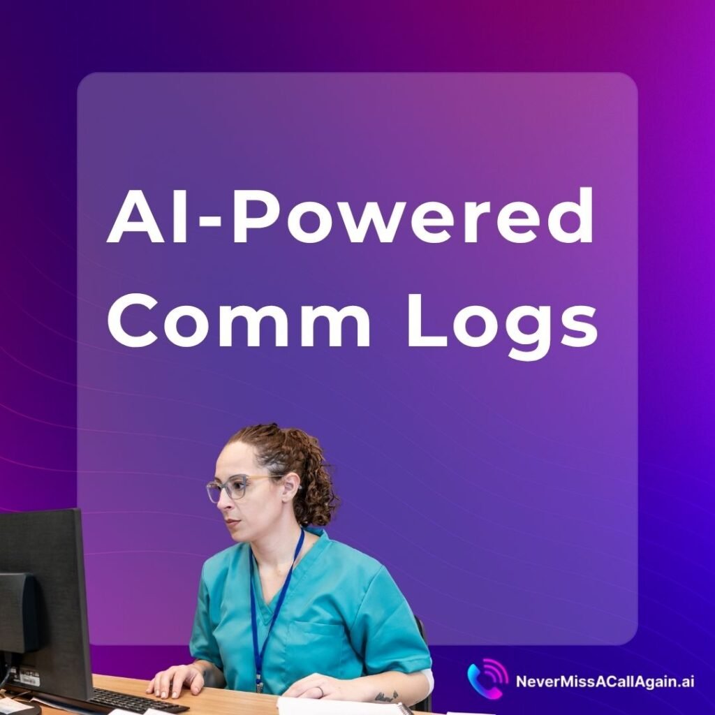 Receptionist listening to patient call while AI automatically transcribes and writes the patient call note in real-time